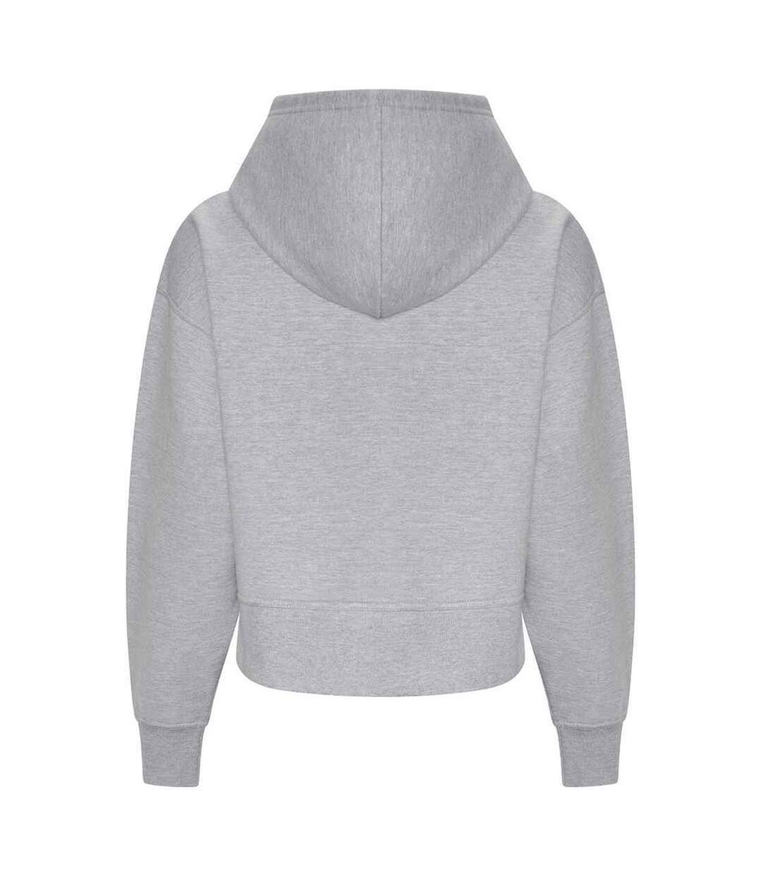 Womens/ladies heather hoodie heather grey Awdis