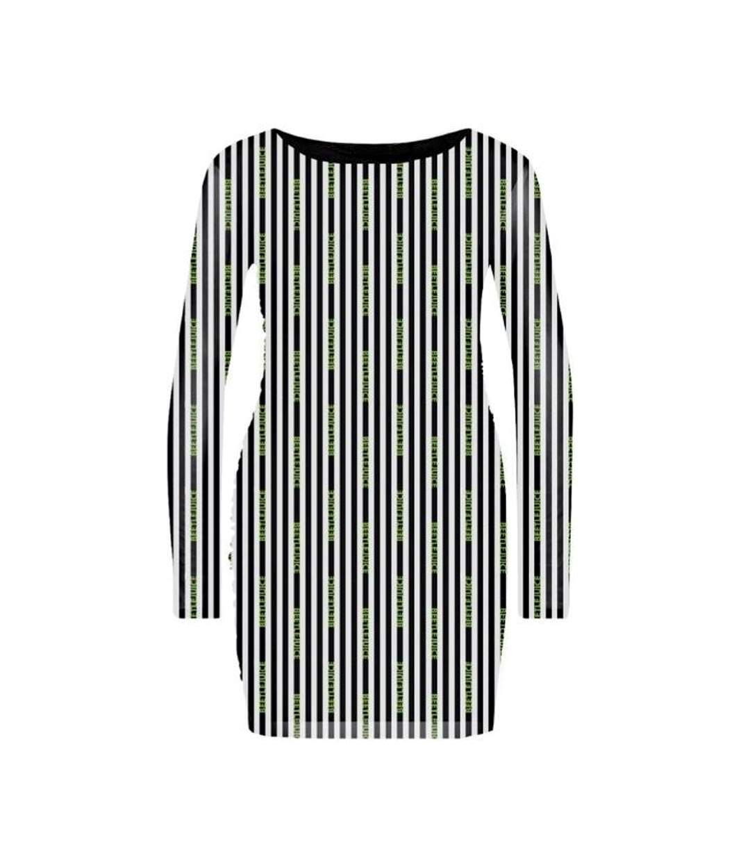 Beetlejuice - Robe moulante - Femme (Noir / Blanc) - UTHE1264-1