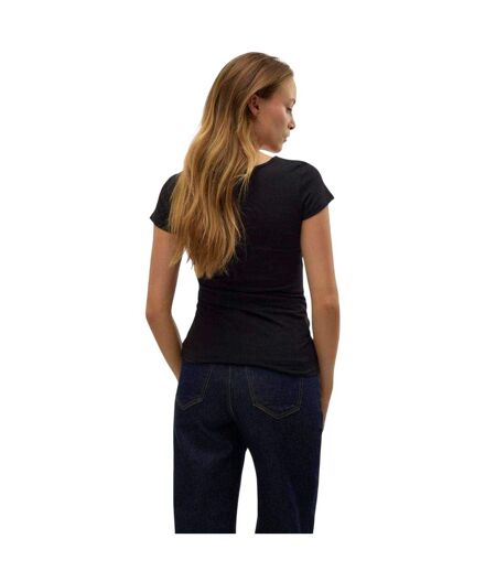 T-shirt Motif/style Uni Femme Noir Vero Moda