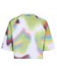 Womens/ladies Abstract Crew Neck T-shirt Green Multicoloured Diadora-4