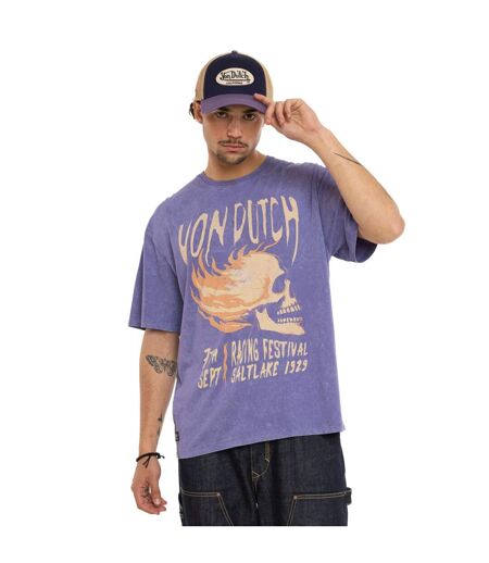 T-shirt homme relax fit col rond en jersey acid wash Poster Vondutch
