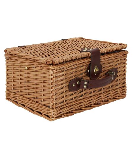 Panier Pique-Nique en Osier Exotique 39cm Marron