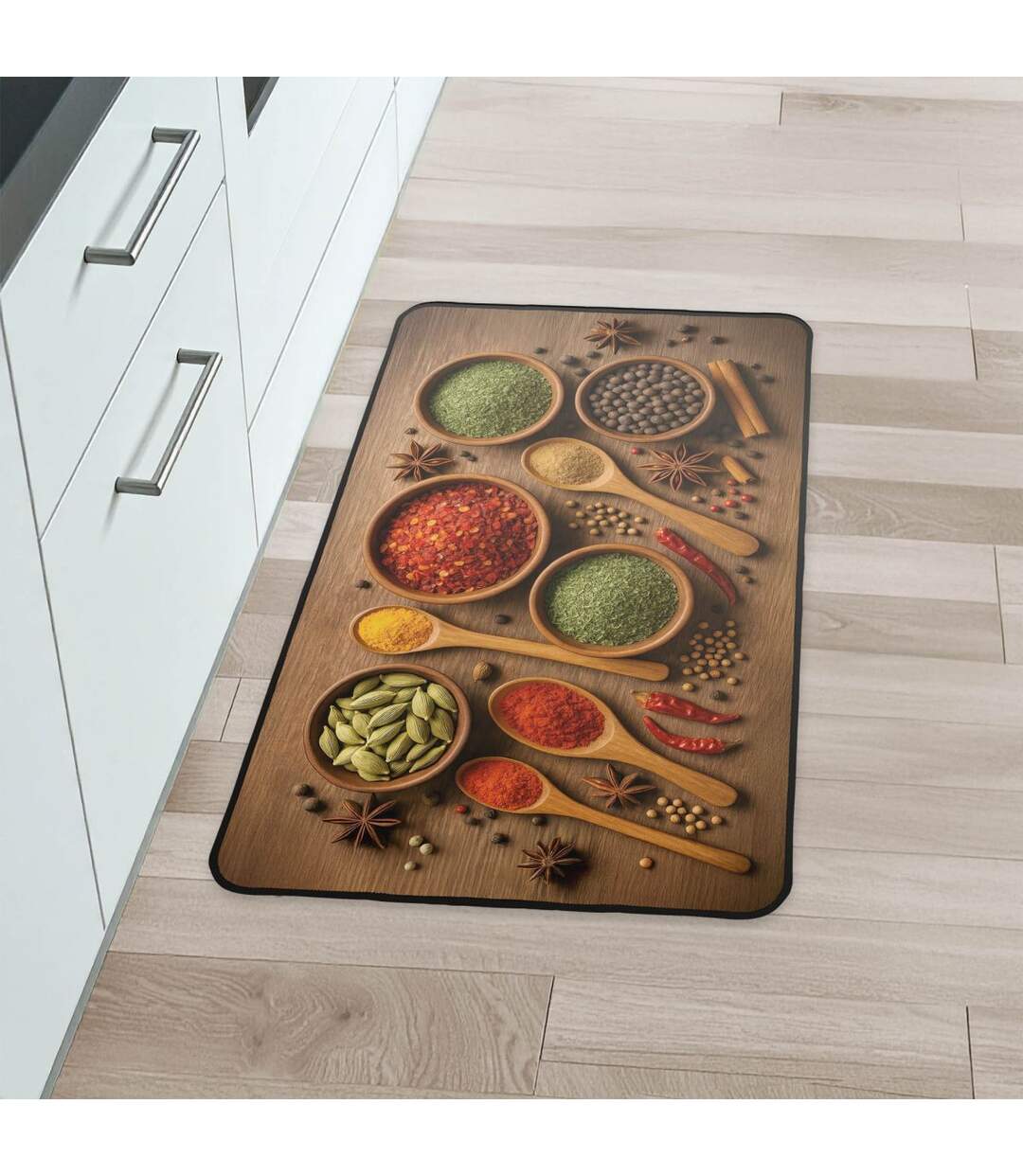 Tapis Imprimé Spicy 45x75cm Marron-2