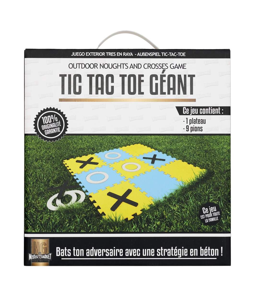 Jeu d'Extérieur Tic Tac Toe 32cm Bleu & Jaune-1