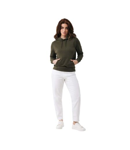 Unisex adult rila recycled cotton lightweight hoodie khaki green Iqoniq