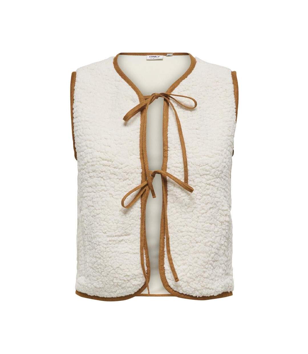 Gilet beige femme only agate-1