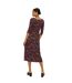 Dorothy Perkins Womens/Ladies Ditsy Print 3/4 Sleeve Midi Dress (Pink) - UTDP4027