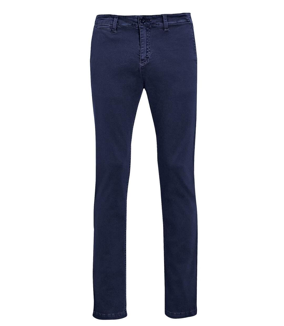 pantalon toile chino stretch homme - 01424 L33 - bleu marine