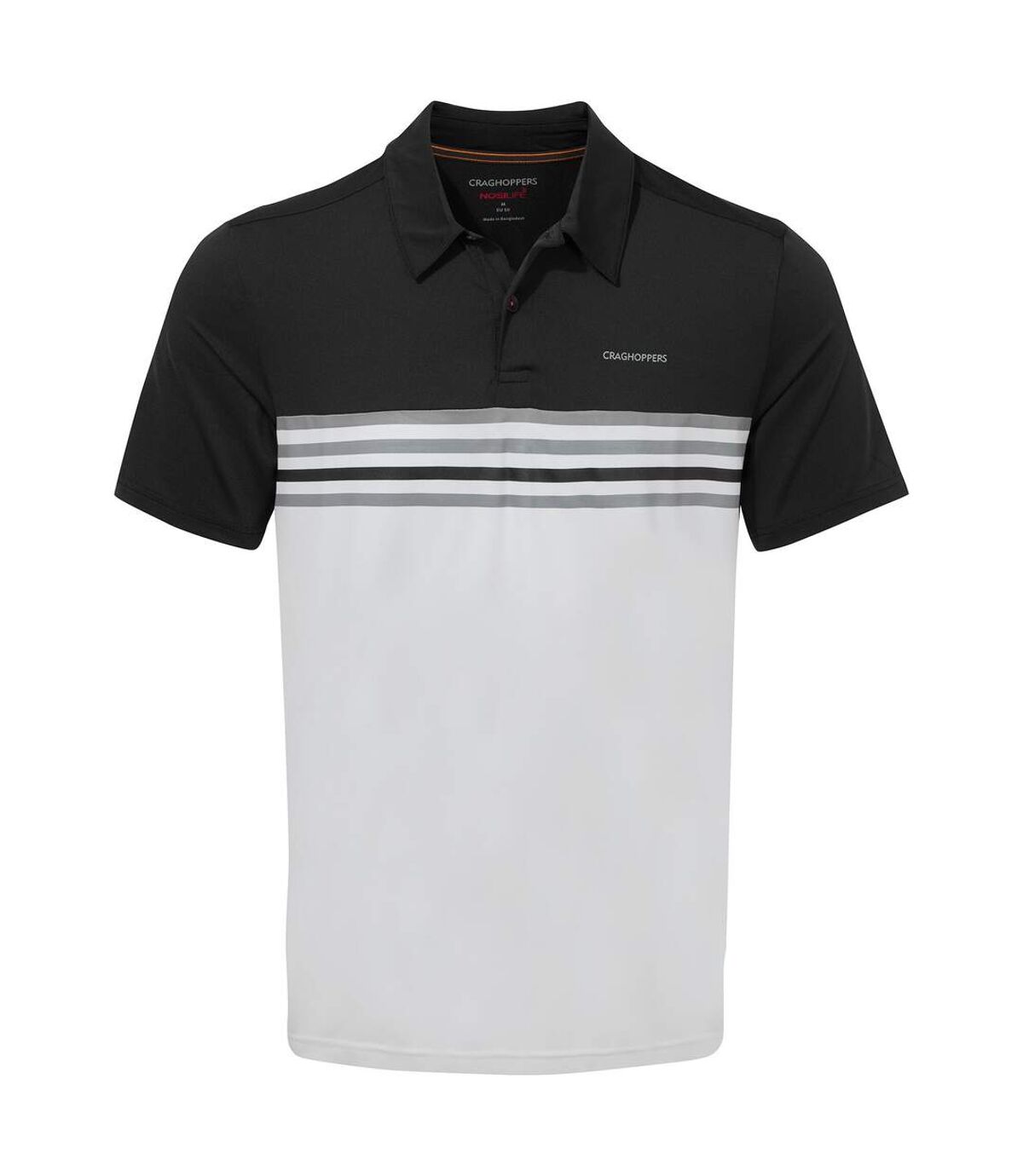 Craghoppers Mens Polo Shirt (Black/Optic White)