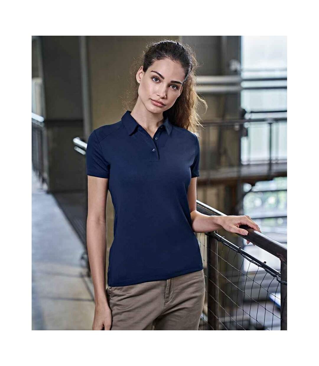 Polo luxury femme bleu marine Tee Jays