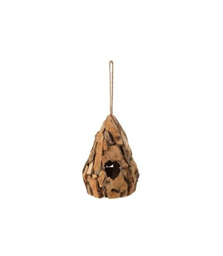 Nichoir pour Oiseaux en Bois Goutte 28cm Naturel