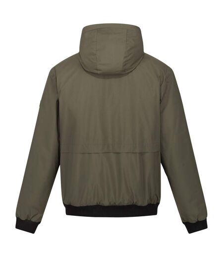 Regatta Mens Renly Hooded Waterproof Jacket (Dark Khaki) - UTRG8966