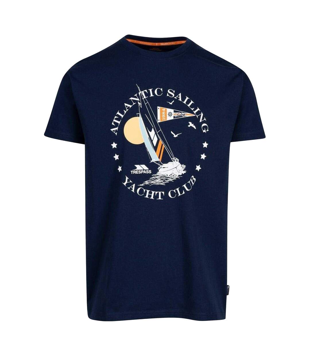 T-shirt Manches Courtes Motif/style Lettrage Cedarf Homme Bleu Marine Imprimé Trespass-1