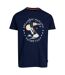 T-shirt Manches Courtes Motif/style Lettrage Cedarf Homme Bleu Marine Imprimé Trespass-1
