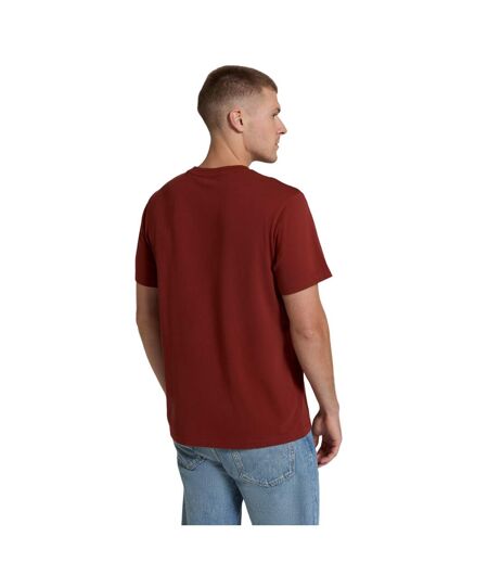 Mens icon natural t-shirt dark red Animal