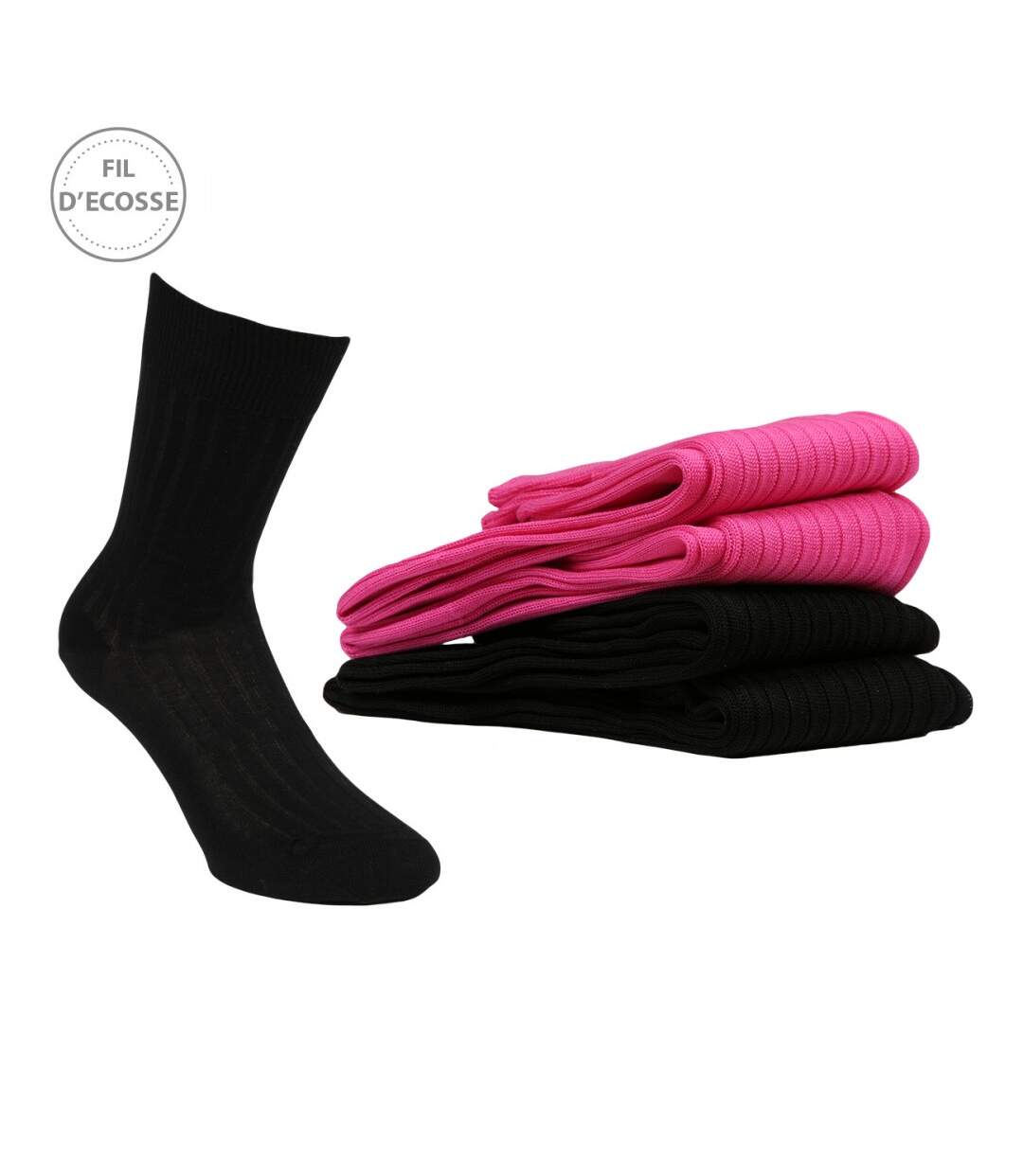 Chaussettes Homme Lot de 4 Fil d'Ecosse-2