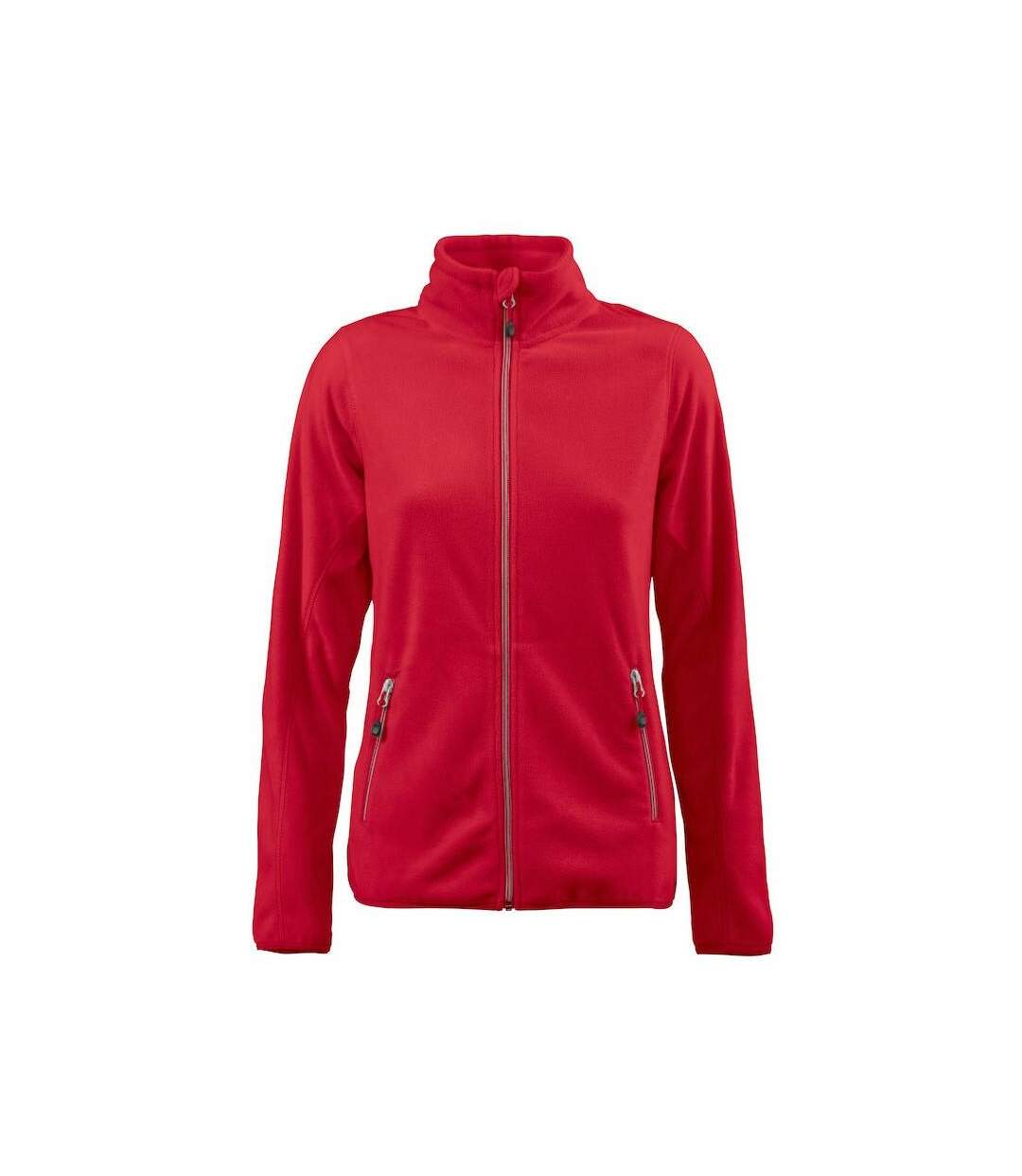 Womens/ladies Twohand Fleece Jacket Red Printer RED-1