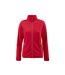 Womens/ladies Twohand Fleece Jacket Red Printer RED-1