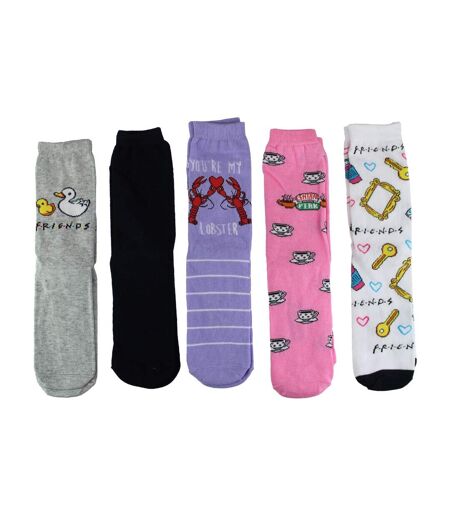 Ladies 5 Pairs of Funny Novelty Friends Socks | Gifts for Friendship Day