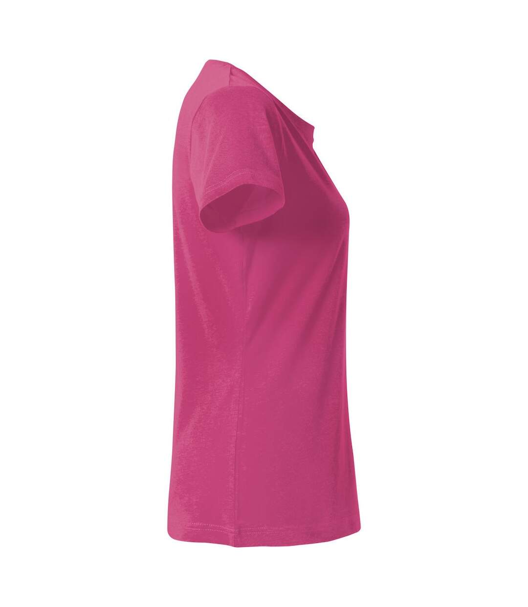 Womens/ladies plain t-shirt bright cerise Clique