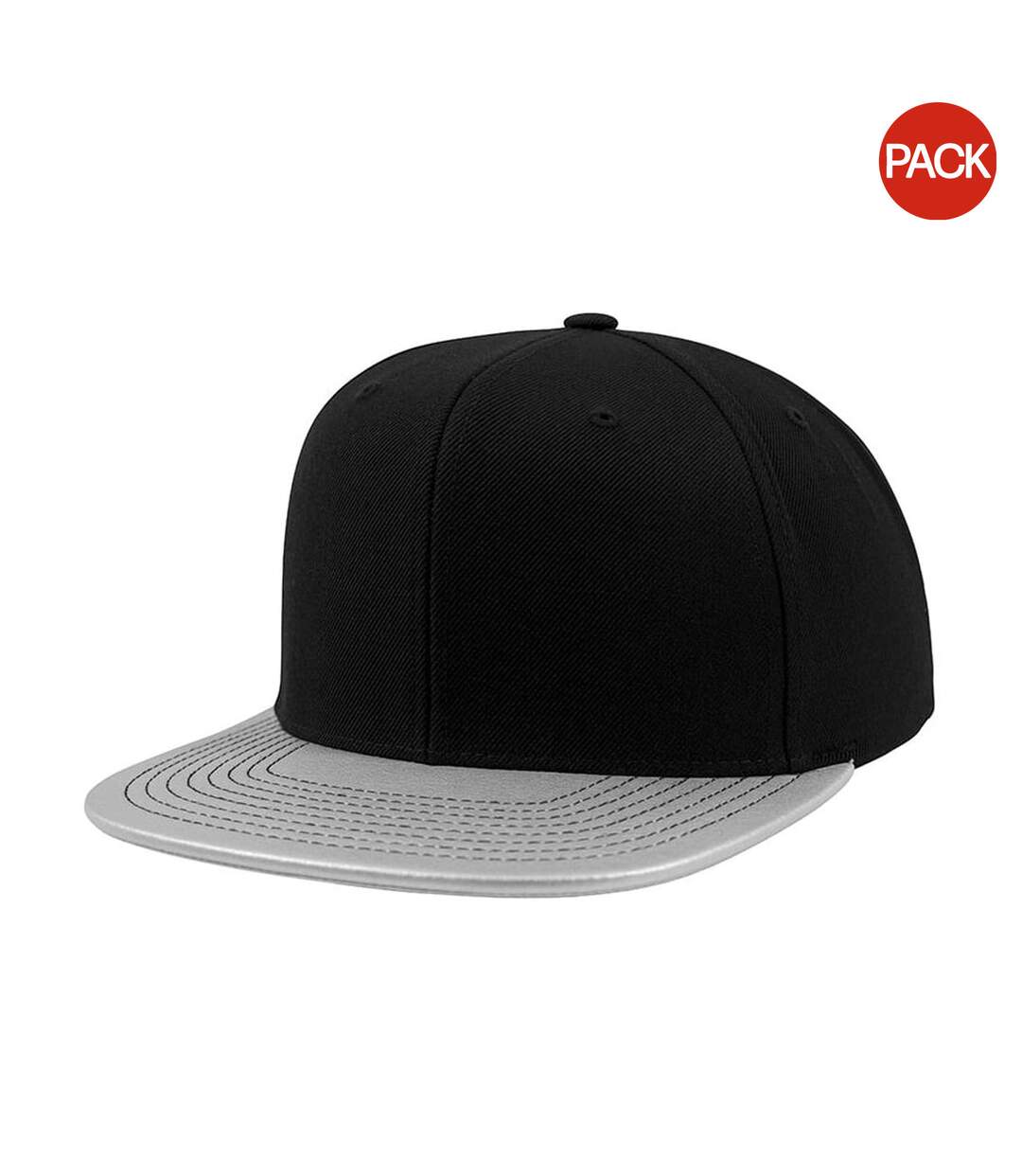 Lot De 2  Casquettes Adulte Argent Flexfit-2