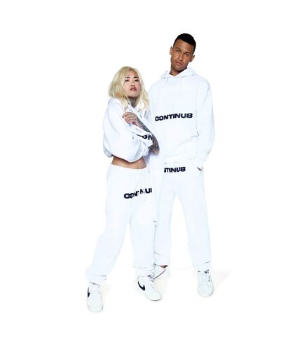 Unisex adult continu8 boxy hoodie white Hype