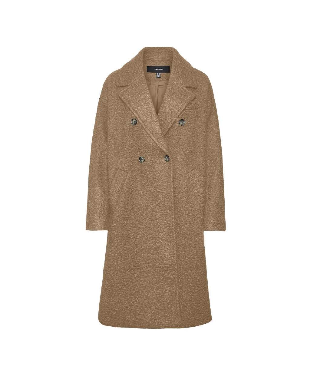 Manteau long camel femme vero moda liteerika-1