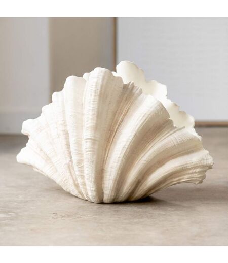 Vase Coquillage en Résine Puglia 57cm Blanc