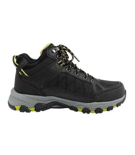 Mens Selmen Melano Leather Hiking Boots Black Skechers