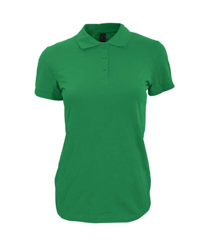 SOLS Womens/Ladies Perfect Pique Short Sleeve Polo Shirt (Kelly Green) - UTPC282