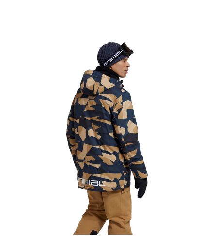 Blouson de ski trail homme bleu / beige Animal