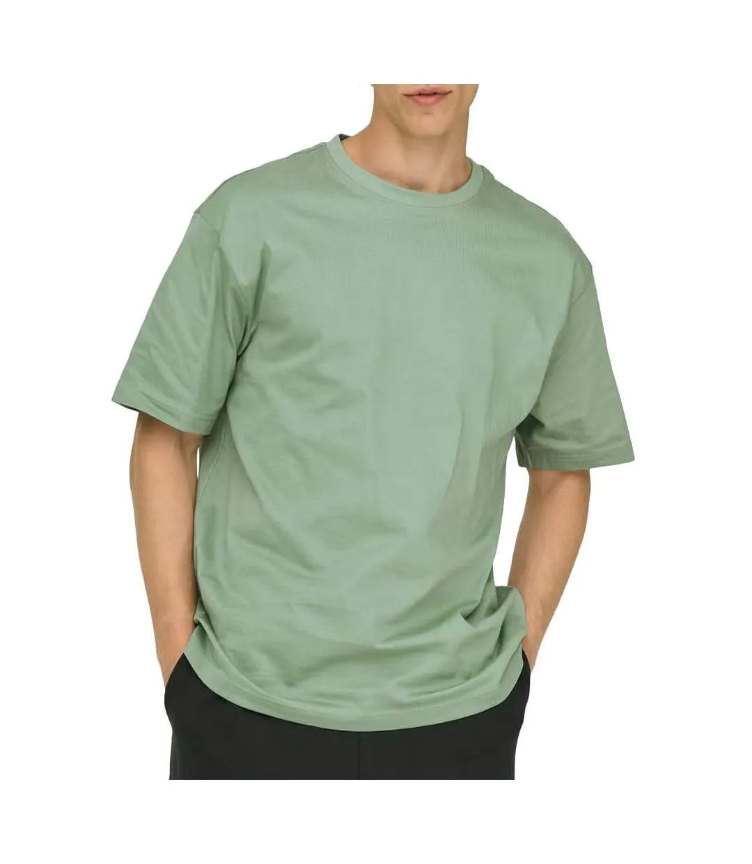 T-shirt vert homme only & sons jeff rlx-1