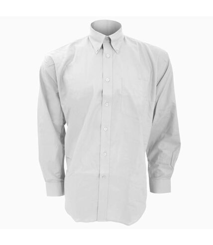 Kustom Kit Mens Workwear Oxford Long Sleeve Shirt (White) - UTBC603