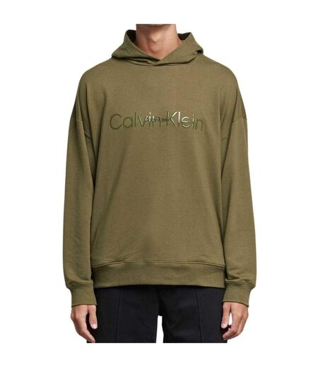 Sweat À Capuche Motif/style Logo Homme Vert Calvin Klein