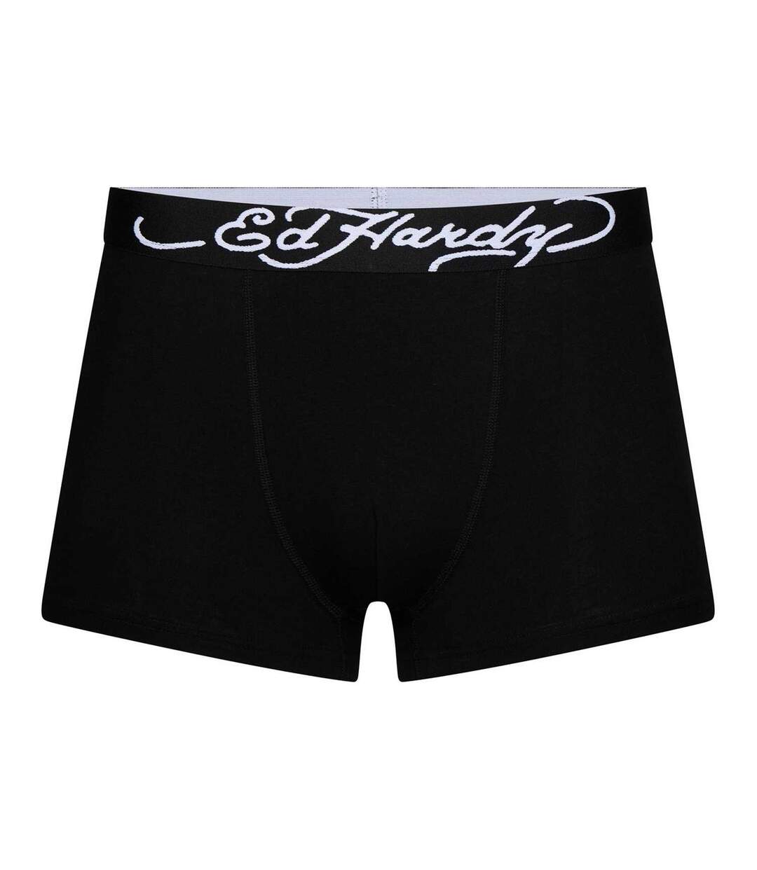 Lot De 3  Boxers Motif/style Uni Homme Noir Ed Hardy-3