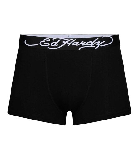 Lot De 3  Boxers Motif/style Uni Homme Noir Ed Hardy