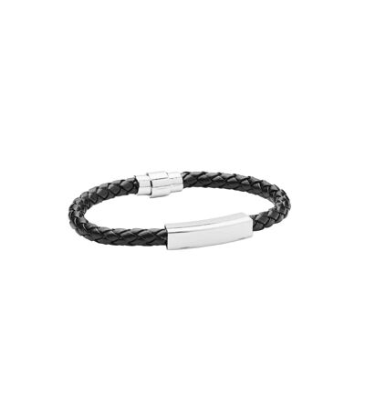 Fauleti Faux Leather Braided Bracelet One Size Black MidOcean