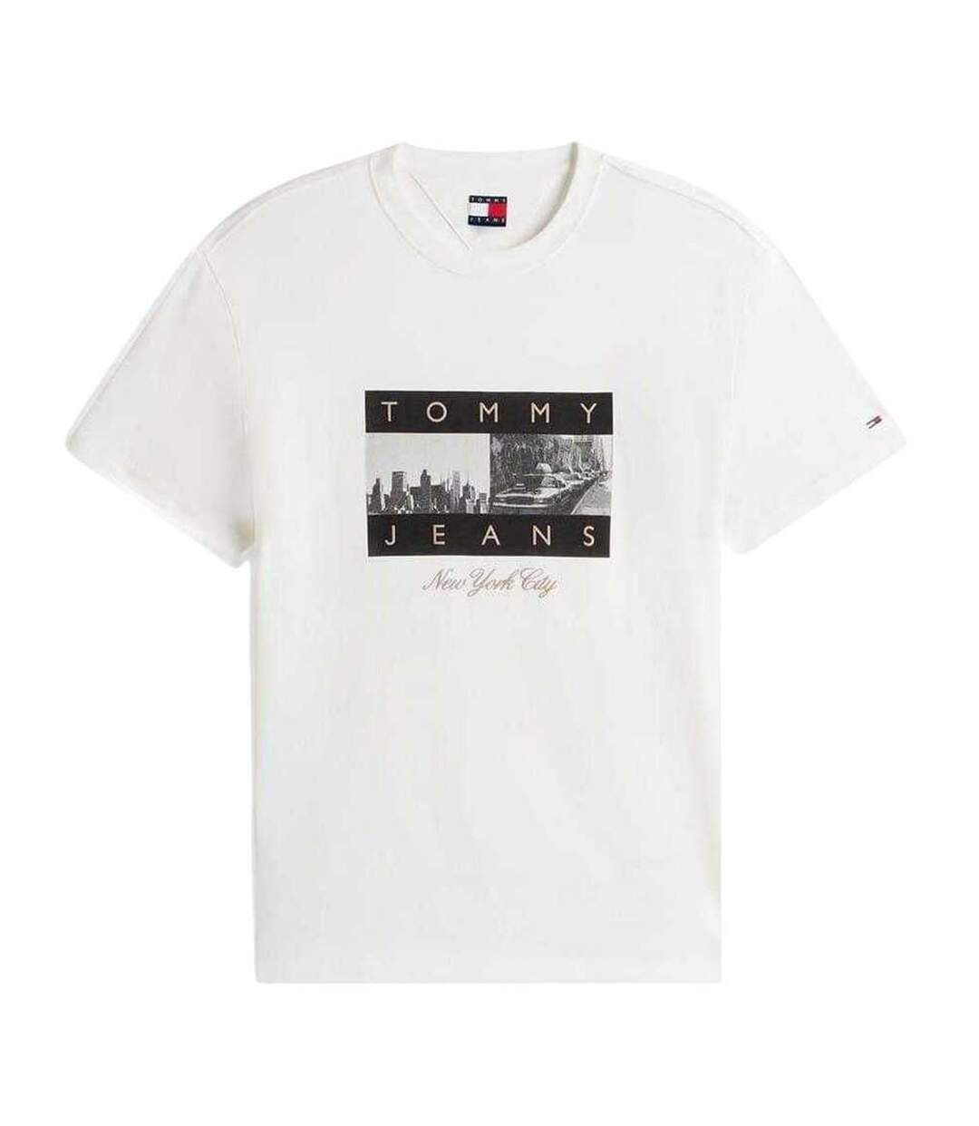 Unisex Adult Cotton Regular T-shirt Ecru Tommy Jeans-2