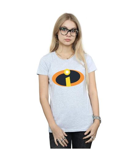 Disney T-shirt en coton avec logo Les Incroyables, Femme/Ladies (Gris sportif) - UTBI48182