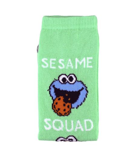 Ladies Cotton Novelty Socks - Sesame Street Pattern Fun & Comfortable Socks