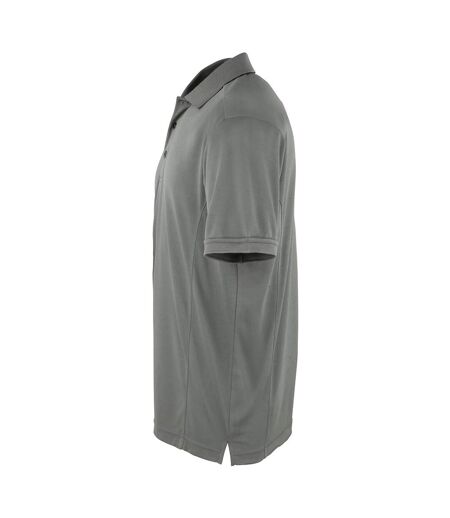 Polo coolchecker homme gris foncé Premier