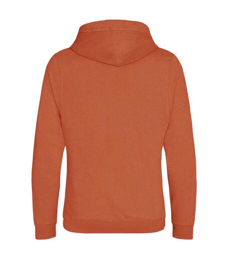 Unisex adult cross neck hoodie ginger biscuit Awdis