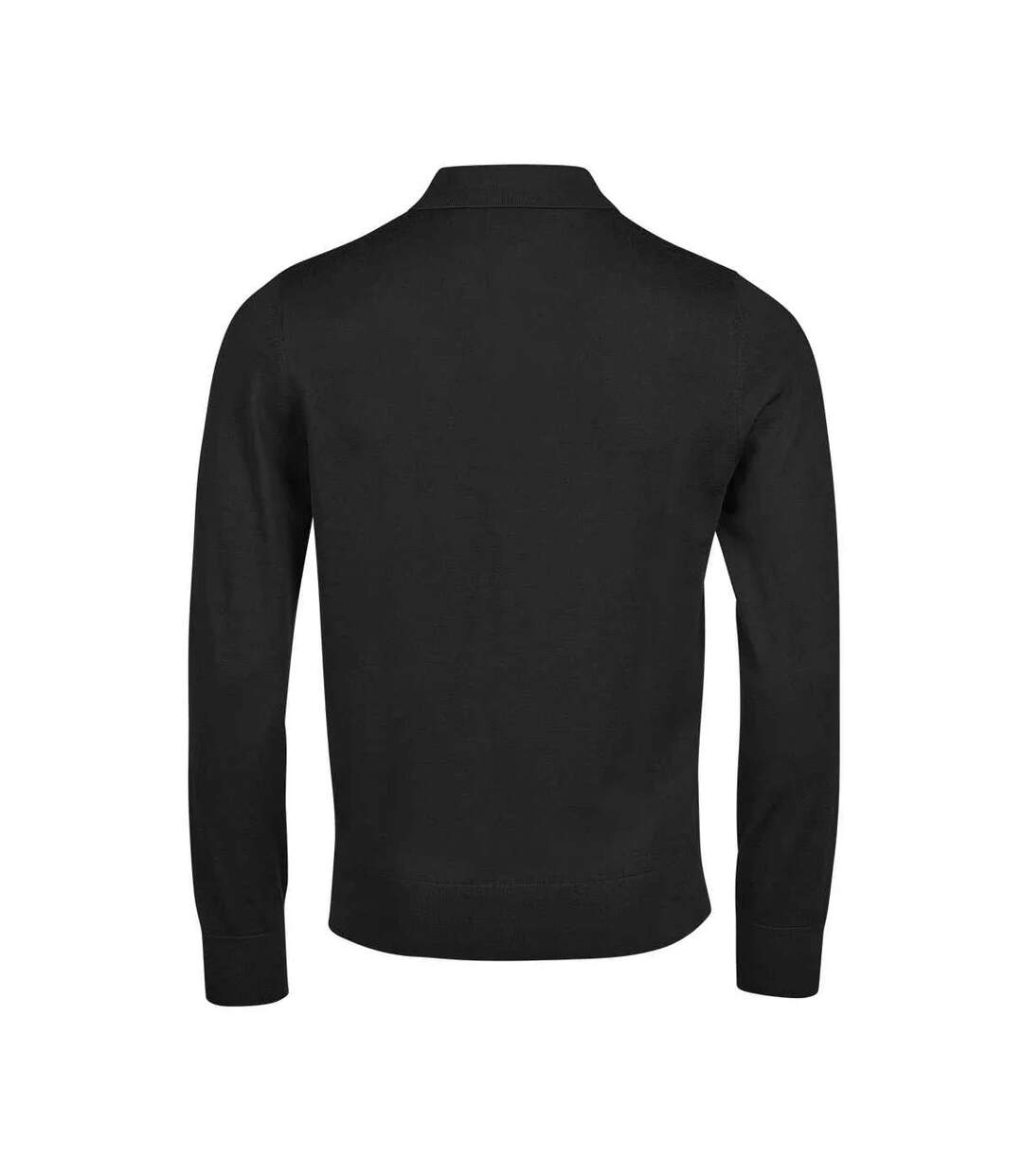 Polo Manches Longues Homme Noir Tee Jays-2