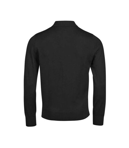 Polo Manches Longues Homme Noir Tee Jays