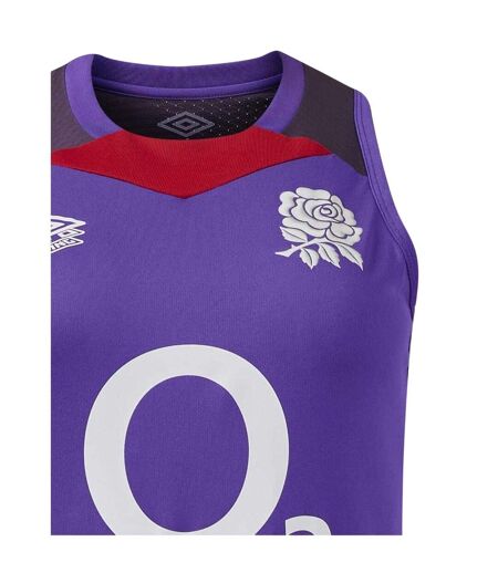 Débardeur Sans Manches Motif/style Rugby Angleterre Femme Rose Violet Rouge Umbro