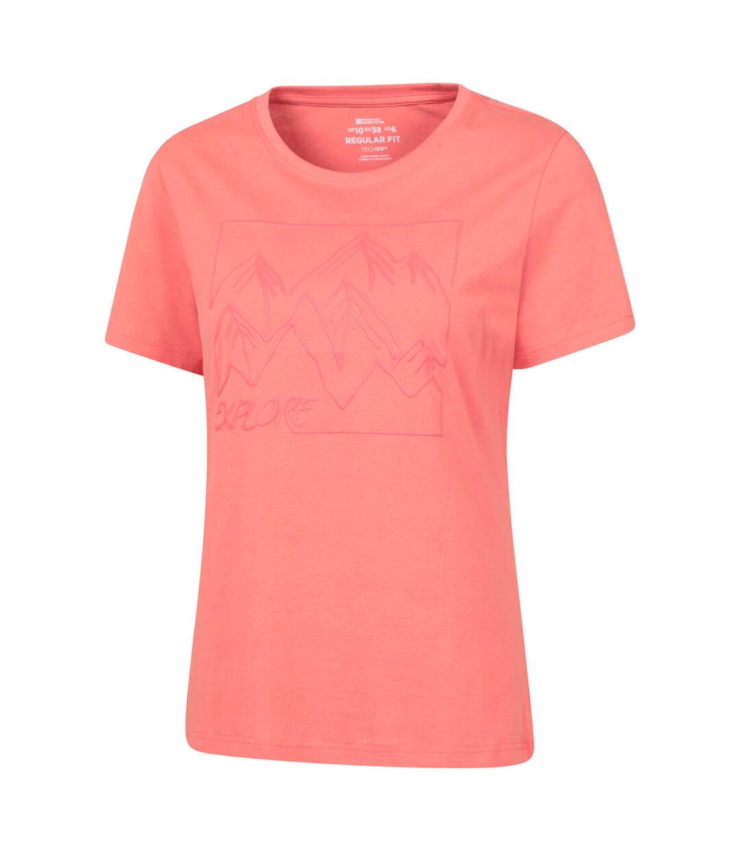 Womens/ladies Hiking Trail T-shirt Pink Mountain Warehouse-3