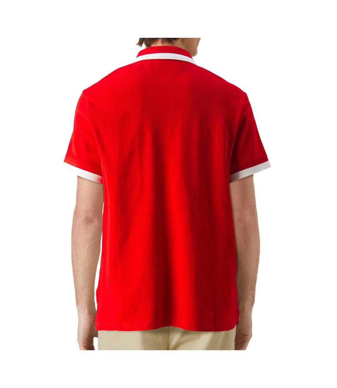 Polo rouge homme tommy hilfiger solid - l-2
