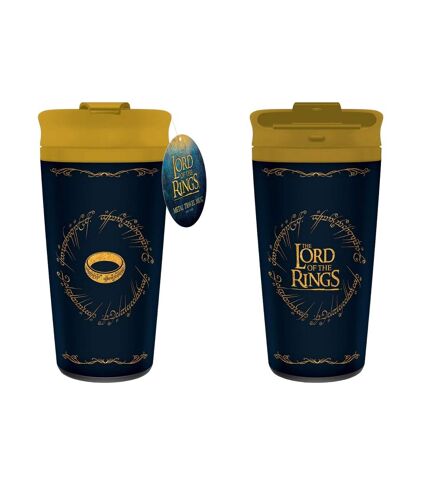 Lord Of The Rings The Ring Metal Travel Mug (Navy/Gold) (One Size) - UTPM7462