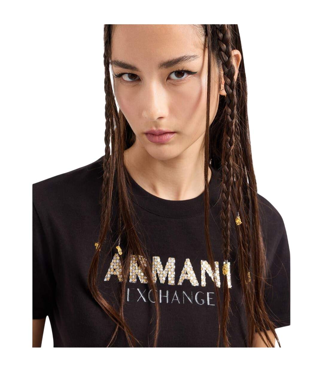 T-shirt Femme Noir Armani Exchange-4
