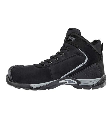 Mens runner xts leather mid cut safety boots black Albatros